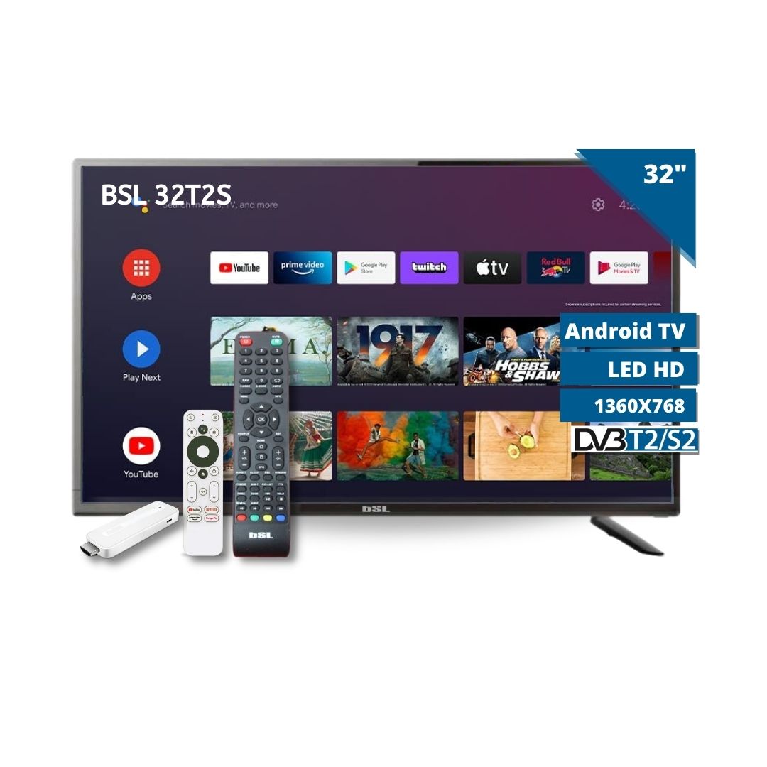 DVBT2 USB BSL-32T2 TV 32 LED HD 1366 x 768 DVB-S2 Ci+| mYPbPr| HDMI x3 60 Hz 